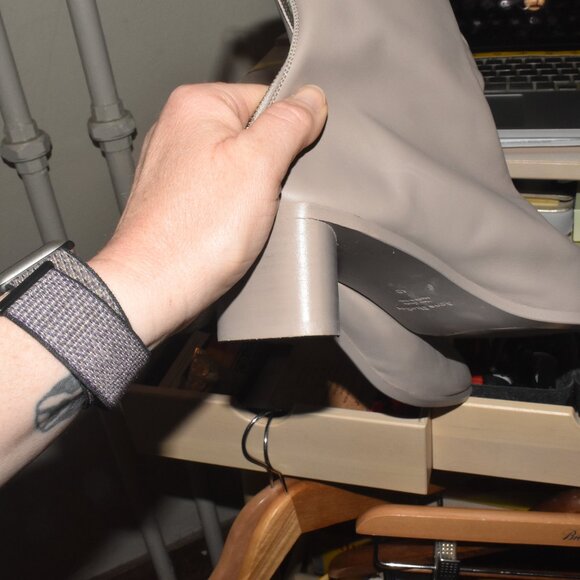 ACNE STUDIO Logo Leather Ankle Boot Made in Italy Stunning Funky Boot Size 40 - Picture 10 of 13